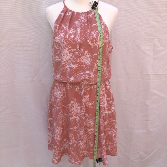 Lush Dress with Spaghetti Straps Size Medium Coral and White floral print - Picture 5 of 8